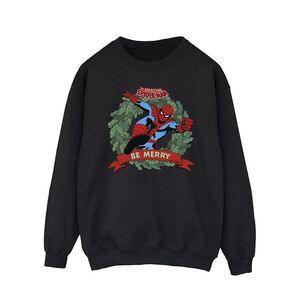 Spider-Man Mens Be Merry Sweatshirt / Black